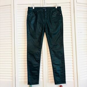 Vigoss Dark Green Coated The Jagger Skinny Jeans Size 29